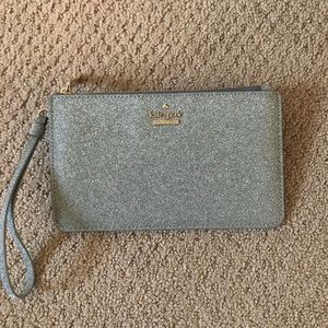 Kate Spade Silver Wristlet